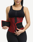 Premium Leopard Print Waist Trainer with 7 Steel Bones