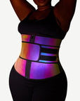 Reflective Rainbow Waist Trainer: Shine Bright, Shape Right – Plus Size