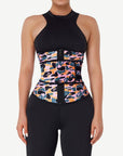 Camouflage Steel Boned Latex Waist Trainer: Sculpt Your Silhouette