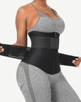 Premium Neoprene Waist Trainer with Double Waistbands and Zipper Closure