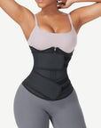 Dual-Belt Latex Waist Trainer with Underbust Support