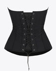 U-Shaped 10 Steel Bones Latex Waist Trainer with Fan Lacing and Front Buckle Adjustment